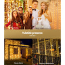 3X6M Christmas Lights Curtain Light Warm White 600 LED Jingle Jollys - RnR Galore
