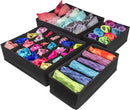 4 Pack Foldable Drawer Dividers Storage Boxes (Black) - RnR Galore