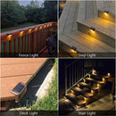 4 Pack SolarPower Deck Lights Outdoor Step Lights Waterproof LED lights - RnR Galore