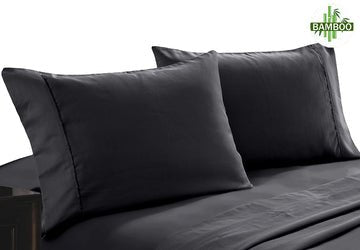 400 thread count bamboo cotton twin pack pillowcase charcoal - RnR Galore