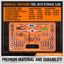 40Pc Tap And Die Set Imperial SAE Screw Screwdriver Thread Drill W/t Pitch Gauge - RnR Galore