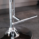 4x Height Adjustable Swivel Bar Stool Velvet Studs Barstool with Footrest and Chromed Base - Black - RnR Galore