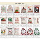 50x70cm Canvas Hessian Christmas Santa Sack Xmas Stocking Reindeer Kids Gift Bag, Cream - Car Gift Express - RnR Galore