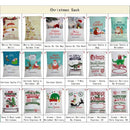 50x70cm Canvas Hessian Christmas Santa Sack Xmas Stocking Reindeer Kids Gift Bag, Cream - Faceless Santa (B) - RnR Galore