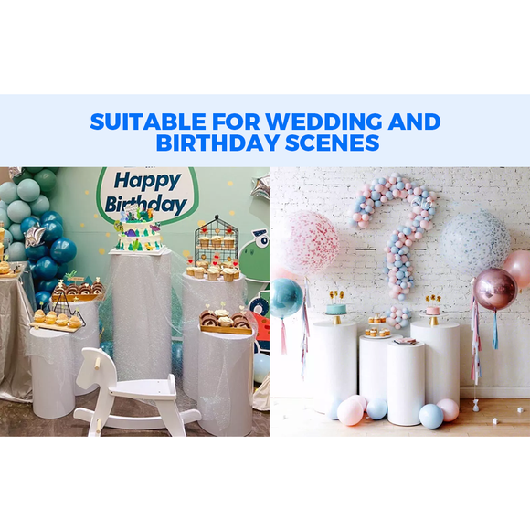 5PCS Round Plinth Cylinder Display Stand Pedestal Wedding Party Shop Display AU - RnR Galore