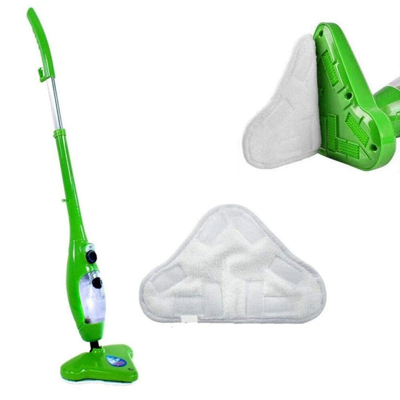 5PCS Stick On White Washable Cleaning Pads Microfiber For X5 Steam Mop H20 H2O - RnR Galore