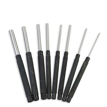 8Pc Heavy Duty Long Pin Punch Set 2.4 to 10mm Drift Roll Nail Steel Flat End New - RnR Galore