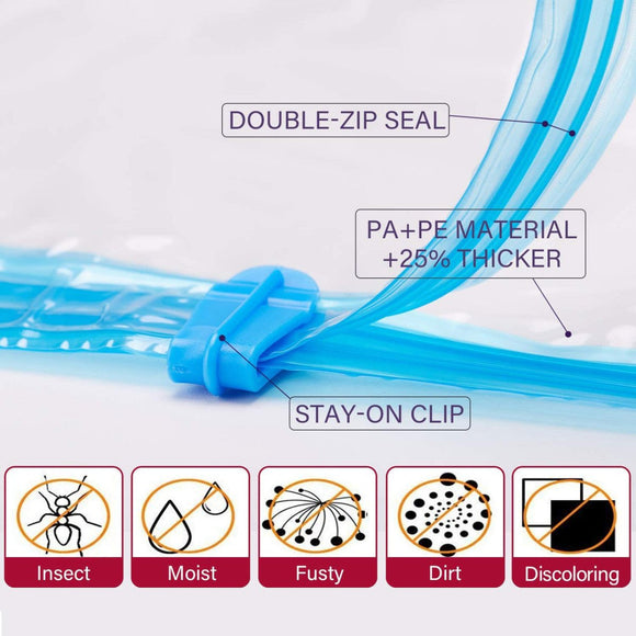 9 Pack Space Saver Vacuum Seal Storage Bag Kit, 2 Large, 5 Medium & 2 Small - RnR Galore