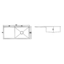 960x450mm Handmade Stainless Steel Undermount / Topmount Kitchen Sink with Waste - RnR Galore