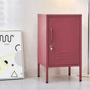 ArtissIn Bedside Table Metal Cabinet - MINI Pink-2