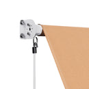 Instahut Window Fixed Pivot Arm Awning Outdoor Retractable Canopy 2.1X2.1M Beige-3