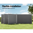 Instahut Side Awning Sun Shade Outdoor Retractable Privacy Screen 1.8X6M Grey-4