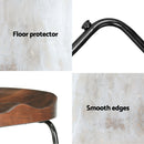 Artiss 2x Bar Stools Tractor Seat 75cm Black-6