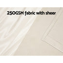 Artiss 2X 132x304cm Blockout Sheer Curtains Beige-5