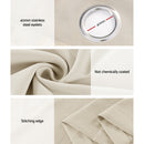 Artiss 2X 132x304cm Blockout Sheer Curtains Beige-6