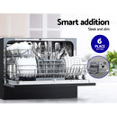 Devanti 6 Place Settings Benchtop Dishwasher Black-4