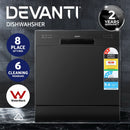 Devanti 8 Place Settings Benchtop Dishwasher Black-4