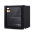 Devanti 46L Bar Fridge Glass Door w/Light Black-1