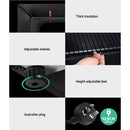 Devanti 46L Bar Fridge Glass Door w/Light Black-7