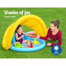 Bestway Kids Pool 115x89x76cm Inflatable Play Swimming Pools w/ Canopy 31L-4