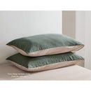 Cosy Club Cotton Bed Sheets Set Green Beige Cover Single-4