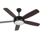Devanti 52'' Ceiling Fan AC Motor 5 Blades w/Light - Dark Wood-1