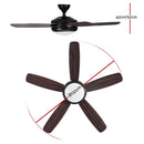 Devanti 52'' Ceiling Fan AC Motor 5 Blades w/Light - Dark Wood-2