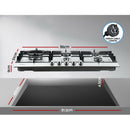Devanti Gas Cooktop 90cm 5 Burner Silvir-2