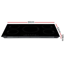 Devanti Induction Cooktop 90cm Electric Cooker - 0