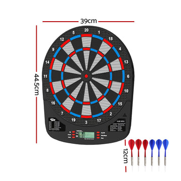 13.5" Electronic Dartboard Dart Board 32 Games Soft Dart Party Game Target Sport - 0