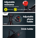 Spin Exercise Bike Flywheel Fitness Commercial Home Workout Gym Machine Bonus Phone Holder Black-5