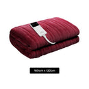 Giselle Electric Throw Rug Heated Blanket Fleece Red-2