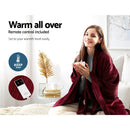 Giselle Electric Throw Rug Heated Blanket Fleece Red-4