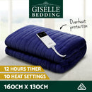 Giselle Bedding Electric Throw Blanket - Navy-3