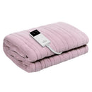 Giselle Electric Throw Rug Heated Blanket Fleece Pink-1