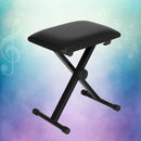 Alpha Piano Stool Adjustable Height Keyboard Seat Portable Bench Chair Black-5