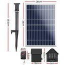 Gardeon Solar Pond Pump with Battery Kit LED Lights 8.8 FT-2