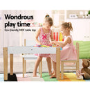 Keezi Kids Table Chair Set Children Storage Study Desk Toy Play Game Chalkboard-4