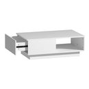 Artiss Coffee Table Led Lights White-1