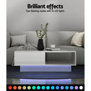 Artiss Coffee Table Led Lights White-4