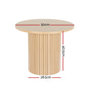 Artiss Coffee Table Round Fluted Base PIIA-2