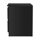 Artiss Bedside Table 2 Drawers - PEPE Black-4