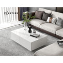Artiss Coffee Table 4 Drawers White Trevi-7