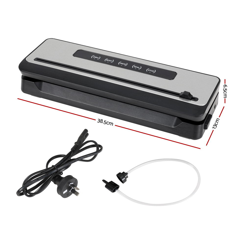 Devanti Food Vacuum Sealer Machine Fresh Storage Sealing Cutter Bags 4 Modes - 0