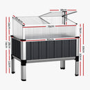 Green Fingers Garden Bed 80x49x74cm Greenhouse Planter Box Raised Galvanised Herb-2