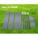 Green Fingers Garden Bed Elevated 100X80X30cm Planter Box Container Galvanised-7