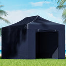 Instahut Gazebo 3x4.5 Pop Up Marquee Folding Tent Wedding Gazebos Camping Outdoor Shade Canopy Navy-8