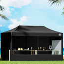 Instahut Gazebo 3x6 Pop Up Marquee Folding Tent Wedding Gazebos Camping Outdoor Shade Canopy Black-8