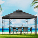 Instahut Gazebo 3x3m Marquee Outdoor Wedding Party Event Tent Home Iron Art Shade Grey-7