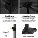 Instahut Gazebo Pop Up Marquee 3x3 Folding 500D Wedding Tent Base Pod Black-4